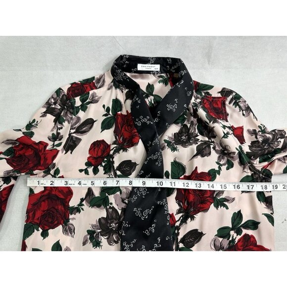 Equipment Theron Floral Patterned Silk Kimono Wrap Shirt Women’s XS Read - Picture 10 of 10